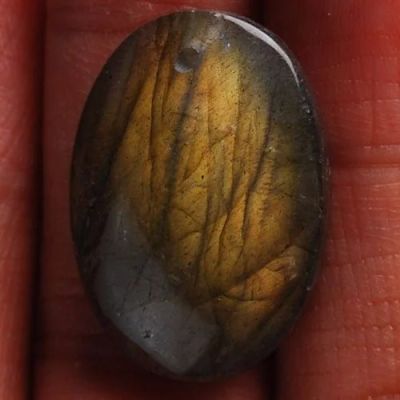 Лот: 6114395. Фото: 1. 24x17x6 Labradorite кулон бусина. Драгоценные и поделочные камни