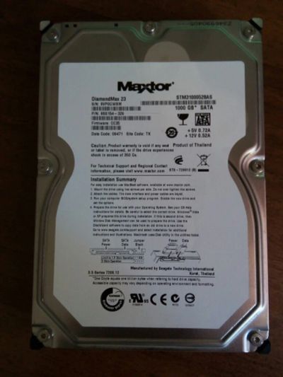 Лот: 7842404. Фото: 1. Терабайтный Maxtor DiamondMax... Жёсткие диски (HDD)
