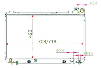 Лот: 3695141. Фото: 1. Радиатор toyota crown 2jz-fse... Двигатель и элементы двигателя