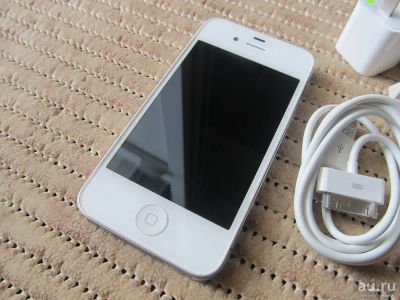 Лот: 8238277. Фото: 1. Apple iPhone 4 16GB белый в прекрасном... Смартфоны