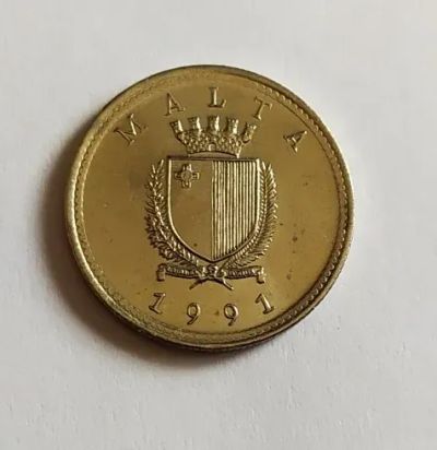 Лот: 24969311. Фото: 1. Мальта 2 цента 1991 AU первый... Европа