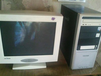 Лот: 1266208. Фото: 1. Комп с монитором.Мать KM400-M2... Компьютеры в сборе