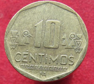Лот: 15395867. Фото: 1. Перу 10 сентимо, 2003г. Остальные страны