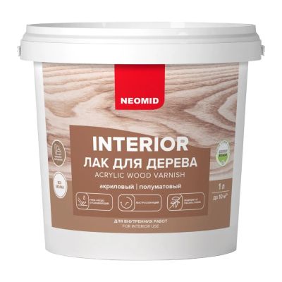 Лот: 24083618. Фото: 1. Лак Neomid, Interior, по дереву... Краски, лаки, растворитель