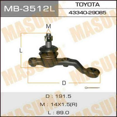 Лот: 14383129. Фото: 1. Masuma toyota MB-3512L Шаровая... Ходовая, подвеска, рулевое управление