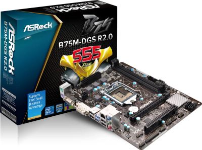 Лот: 8290584. Фото: 1. Материнская плата Asrock b75m-gl... Материнские платы