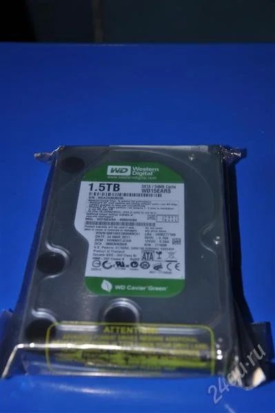 Лот: 1127009. Фото: 1. Western Digital WD15EARS 1.5Tb... Жёсткие диски (HDD)