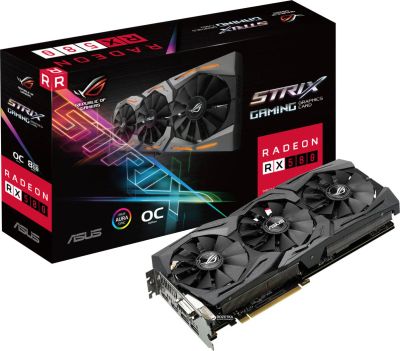 Лот: 10722232. Фото: 1. Видеокарта ASUS ROG Strix Radeon... Видеокарты