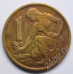 Лот: 92416. Фото: 1. Чехословакия. 1 крона 1962г. Европа