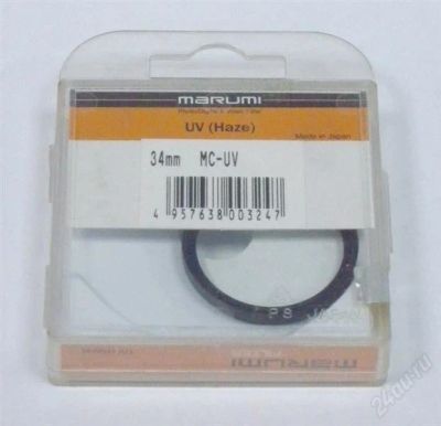 Лот: 1733022. Фото: 1. Фильтр УФ Marumi UV (Haze) 34мм... Светофильтры