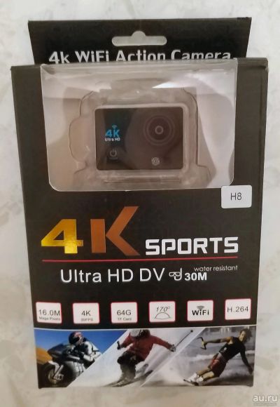 Лот: 15269675. Фото: 1. Wi-Fi экшн камера 4K ULTRA HD... Экшн камеры