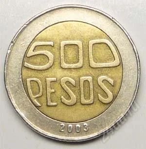 Лот: 1580611. Фото: 1. Колумбия. 500 песо 2003г. Америка