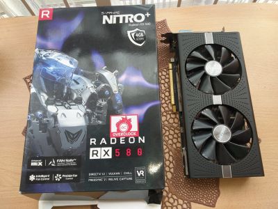 Лот: 16544777. Фото: 1. Видеокарта sapphire rx580nitro... Видеокарты