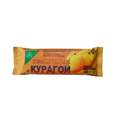 Лот: 24696231. Фото: 1. Гематоген с абрикосом 40 г. Лекарства