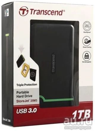 Лот: 11521701. Фото: 1. Внешний жесткий диск transcend... Внешние жесткие диски