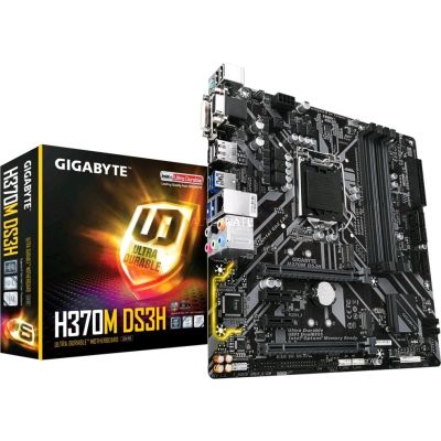 Лот: 12121130. Фото: 1. Материнская плата gigabyte h370m... Материнские платы