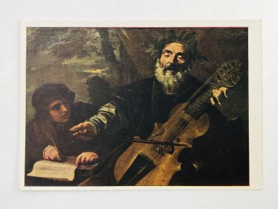 Лот: 23298400. Фото: 1. Пьер Франческо Мола. Гомер. Открытка... Открытки, конверты