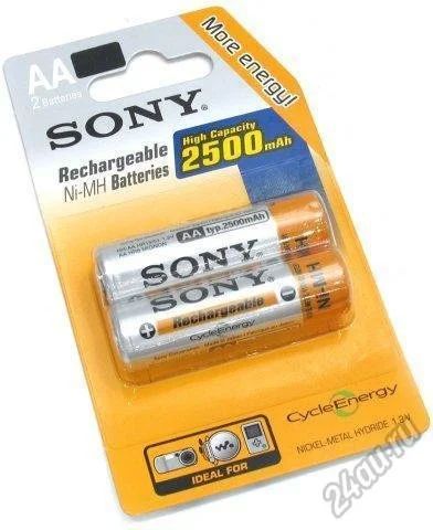 Лот: 5548533. Фото: 1. Аккумулятор AA SONY 2500 mAh уп... Аккумуляторы, зарядные