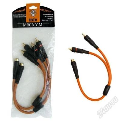 Лот: 1638056. Фото: 1. mistery провод rca тройник. Аксессуары для автозвука