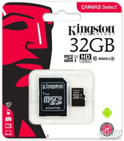 Лот: 12778494. Фото: 1. Карта памяти microSD HC 32 GB... Карты памяти
