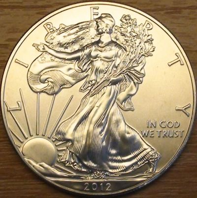 Лот: 15987880. Фото: 1. 1 доллар 2012г. Американский серебряный... Америка