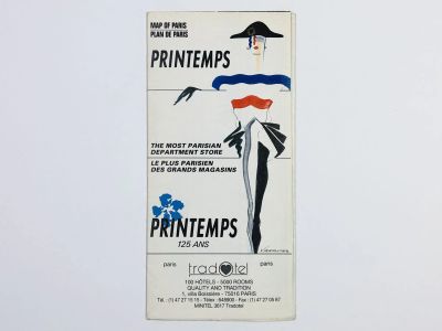 Лот: 23281107. Фото: 1. Printemps. Map of Paris (Принтемпс... Карты и путеводители