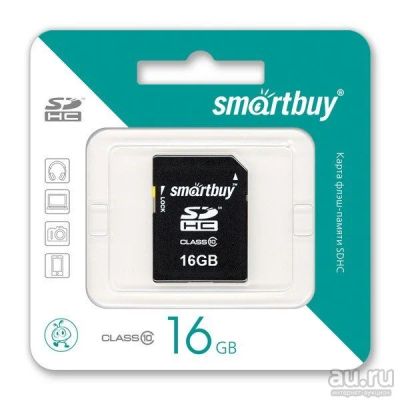 Лот: 8986085. Фото: 1. 16GB Карта памяти SDHC Smart Buy... Карты памяти