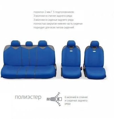 Лот: 6911552. Фото: 1. Автомобильные чехлы-майки 3 молнии... Чехлы, коврики, оплетки руля