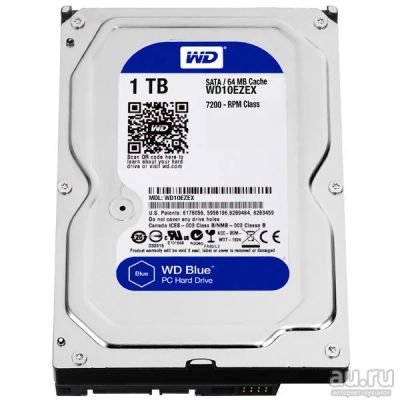 Лот: 12788455. Фото: 1. 1 ТБ Жесткий диск HDD WD Blue... Жёсткие диски (HDD)