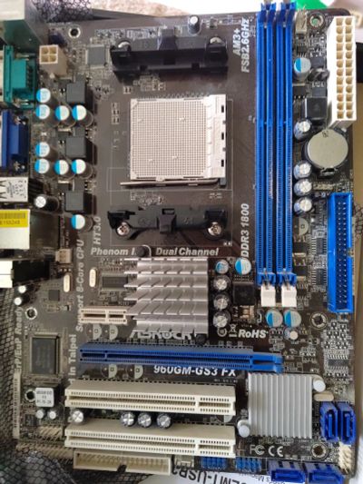 Лот: 19414406. Фото: 1. Asrock 960gm-gs3 fx am3+. Материнские платы