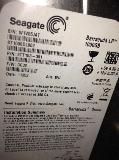 Лот: 5052674. Фото: 1. Seagate ST1000DL002 SATA 3Gb/s... Жёсткие диски (HDD)