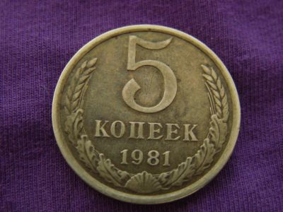 Лот: 5536823. Фото: 1. 5 копеек 1981, СССР. Россия и СССР 1917-1991 года