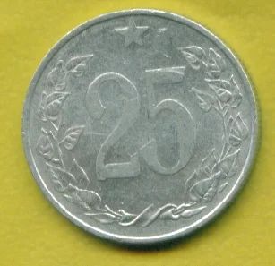 Лот: 8799402. Фото: 1. Чехословакия 25 геллеров 1953... Европа