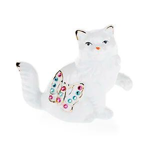 Лот: 10549534. Фото: 1. Фигура "Кот с бабочкой", 10х8... Фигурки, статуэтки