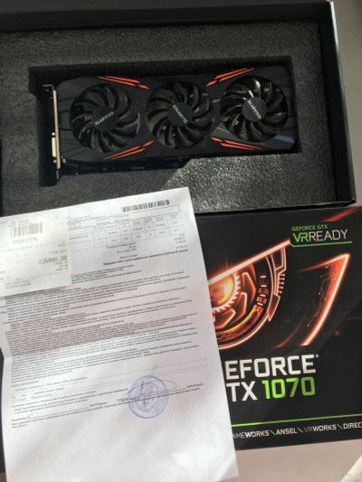 Лот: 14791058. Фото: 1. Видеокарта Gigabyte 1070 8gb G1... Видеокарты