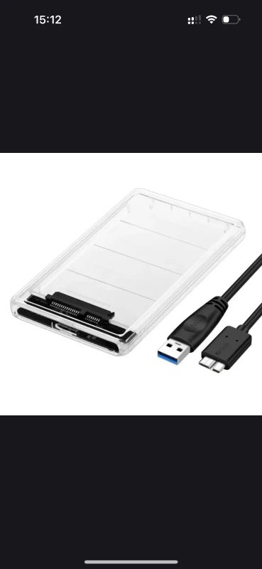 Лот: 21580708. Фото: 1. Новый прозрачный кейс для жестких... Жёсткие диски (HDD)