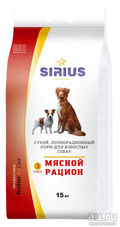 Лот: 18187009. Фото: 1. Sirius (Сириус) сухой корм для... Корма
