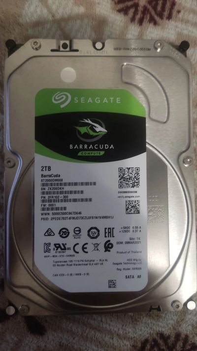 Лот: 18364690. Фото: 1. Жесткий диск 2tb seagate barracuda... Жёсткие диски (HDD)
