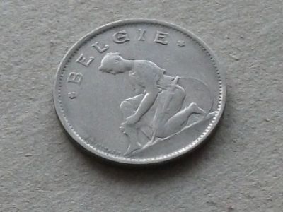Лот: 18989010. Фото: 1. Монета 1 один франк Бельгия 1929... Европа