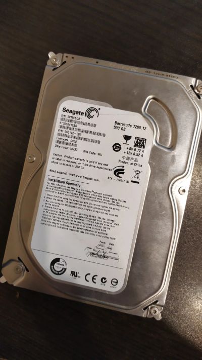 Лот: 16608261. Фото: 1. Seagate ST3500418AS 500 Гб жёсткий... Жёсткие диски (HDD)