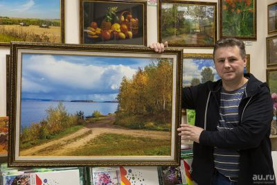 Лот: 17349332. Фото: 1. фотокартина - осенний пейзаж... Предметы интерьера и быта