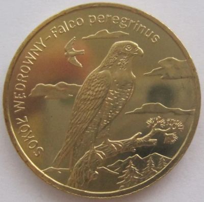 Лот: 6438283. Фото: 1. 2 злотых 2008. Сапсан, Falco peregrinus... Европа