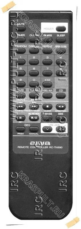 Лот: 15907794. Фото: 1. Пульт AIWA RC-TN990. Пульты ДУ