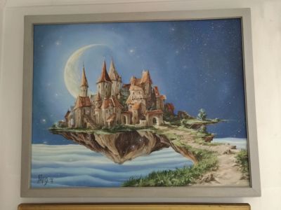 Лот: 11489128. Фото: 1. Картина "Городок". Художник Белов... Картины, рисунки
