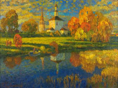 Лот: 23452881. Фото: 1. Картина "Суздаль" от художника... Картины, гравюры
