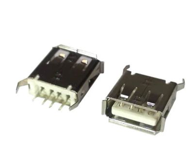 Лот: 17512246. Фото: 1. Гнездо USB 2.0 180° на плату... Разъёмы