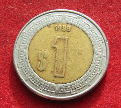 Лот: 21009901. Фото: 1. Мексика 1 песо, 1999г. Америка