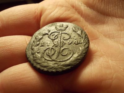 Лот: 12776791. Фото: 1. Редкая копейка 1794 года, ем... Россия до 1917 года