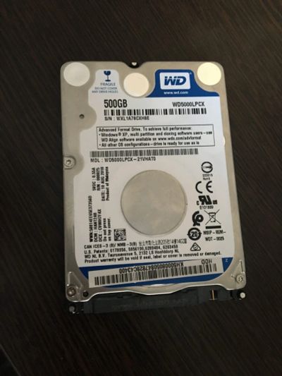 Лот: 15827302. Фото: 1. Жесткий диск WD blue 500GB 100... Жёсткие диски (HDD)