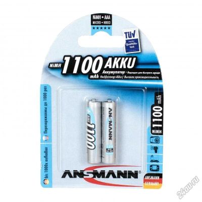 Лот: 5667408. Фото: 1. Аккумулятор AAA Ansmann 1100 mAh... Аккумуляторы, зарядные